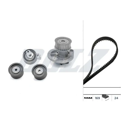 Afbeelding van DOLZ KD068 Waterpomp + Distributieriem Set 169 OPEL: Astra F CC, Omega B Saloon, Calibra A, CHEVROLET: Tacuma