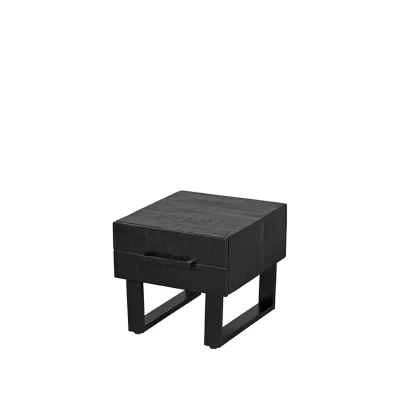 Afbeelding van Santos salontafel mangohout zwart 44x50 cm