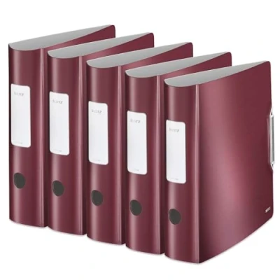 Afbeelding van Ordner leitz style 1106 75mm granaatrood 5 stuks