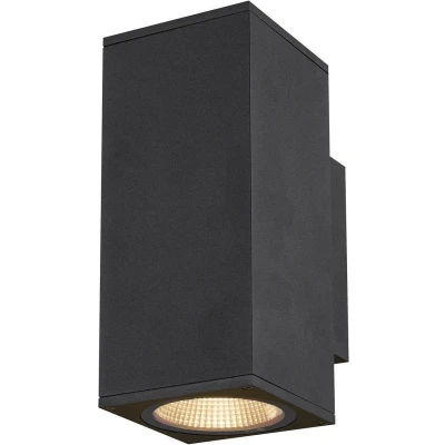 Afbeelding van SLV ENOLA SQUARE M UP/DOWN 1003419 LED buitenlamp (wand) vast ingebouwd 19 W Antraciet