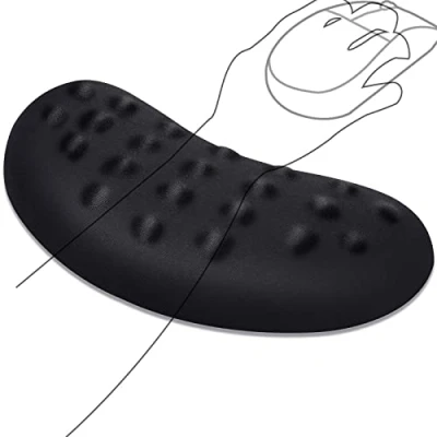 Afbeelding van Gimars Muispolssteun, ergonomische muismat met massagenoten ter verlichting van druk en pijn, polssteun voor computer, kantoor spel