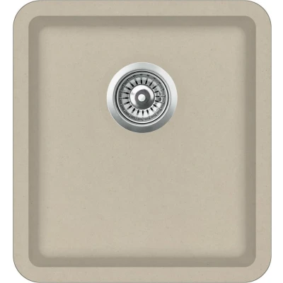 Afbeelding van Gootsteen enkele bak graniet beige