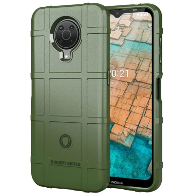Afbeelding van iMoshion Hoesje Siliconen Geschikt voor Nokia G20 / G10 Rugged Shield Backcover Groen