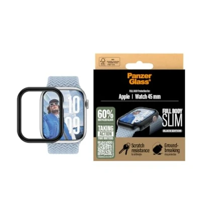 Afbeelding van PanzerGlass Full Body Apple Watch 46mm Screenprotector Zwart