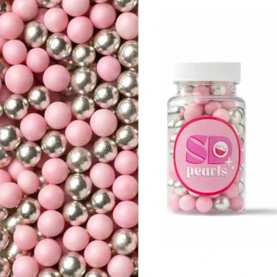 Afbeelding van SD Pearls Mélange de perles et sucre multicolores comestibles pour gâteaux, muffins cupcakes (mélange « rose », 90 g)