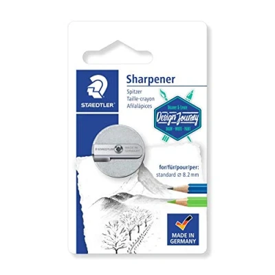 Afbeelding van STAEDTLER 510 25BK C Dubbele puntenslijper (magnesium, voor potloden en kleurpotloden in standaardformaat, hoge precisie, super licht, blisterkaart met puntenslijper)