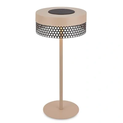Afbeelding van B.K.Licht Booha Oplaadbare Tafellamp snoerloze lamp dimbaar voor buiten en binnen beige Ø16cm x 35cm