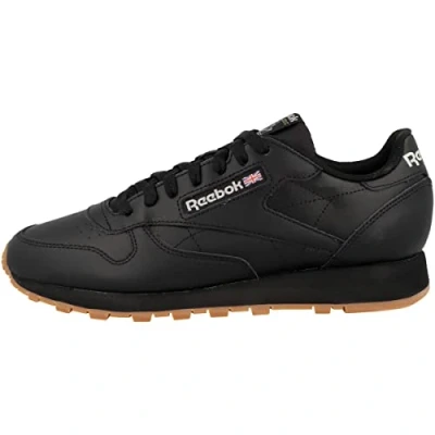 Image de Reebok Classic Leather Mixte Sneaker, CBLACK/PUGRY5/RBKG03, 53 EU