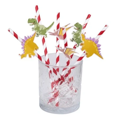 Image de Papier de paille dinosaure 6 morceaux