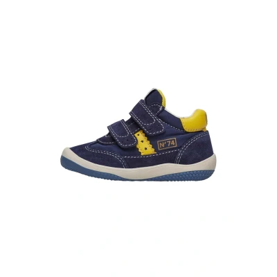 Afbeelding van Naturino Sneakers van leer met pailletten, blauw geel