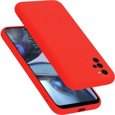 Afbeelding van Cadorabo Hoesje geschikt voor Motorola MOTO G22 in LIQUID ROOD Beschermhoes gemaakt van flexibel TPU silicone Case Cover