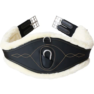 Afbeelding van Kentucky Horsewear Anatomische singel wol / bont zwart 125 cm