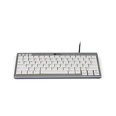 Afbeelding van BakkerElkhuizen Ultraboard 950 Mini Toetsenbord Compact Bedraad Zilver/ Wit