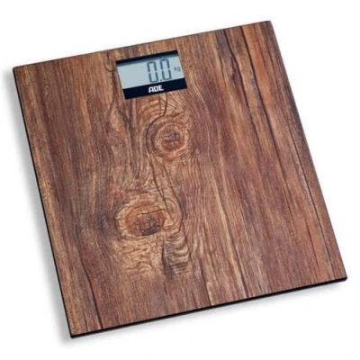 Image de Pèse personne électronique 180kg/100g verre/bois Ade be2004