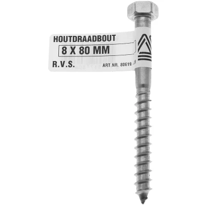 Afbeelding van Houtdraadbout 7x110mm rvs Deltafix