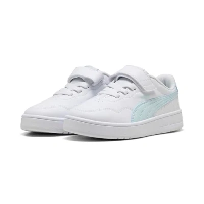 Afbeelding van Puma Court Lally Unisex Sneakers laag voor kinderen, Maat: 35, White/sea glass Schoenen