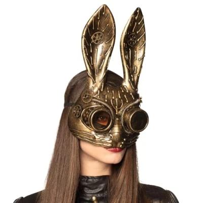 Afbeelding van Boland Halfmasker Steambunny Volwassenen Robot Steampunk Sciencefiction