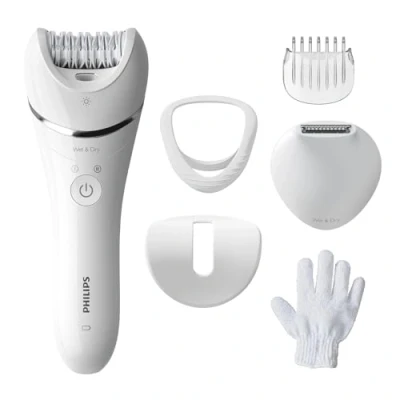 Afbeelding van Philips Series 8000 BRE715/00 Wet &amp; Dry Epilator voor vrouwen Wit