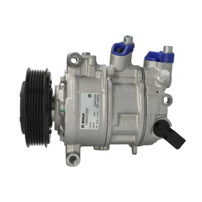 Afbeelding van BOSCH 1 986 AD1 035 AC Compressor 12 PAG 46 YF R 1234yf, 134a Met montagehandleiding, Zonder afdichtring VOLKSWAGEN: Polo V Hatchback, VI