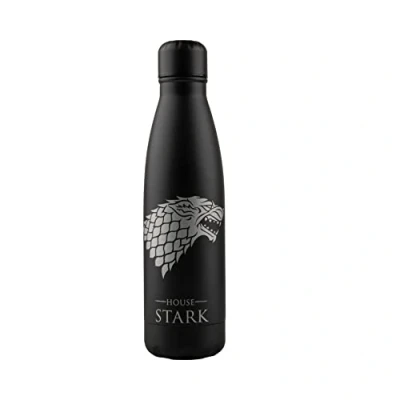 Afbeelding van Cinereplicas Game of Thrones Thermo House Stark Waterfles Zwart