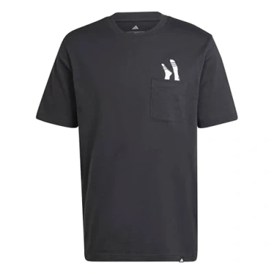 Afbeelding van adidas Sportswear Lounge Graphic Pocket Tshirt print, Heren, Maat: XS, Black