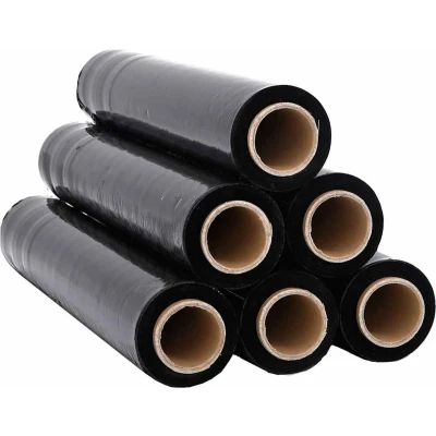 Afbeelding van vidaXL Stretchfilm 6 st 17 μm 50 cm x 150 m zwart