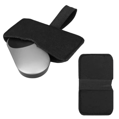 Afbeelding van kwmobile draadloze muis beschermhoes geschikt voor Apple Magic Mouse 1 / 2 Logitech Pebble Wireless Computermuis cover van vilt in zwart