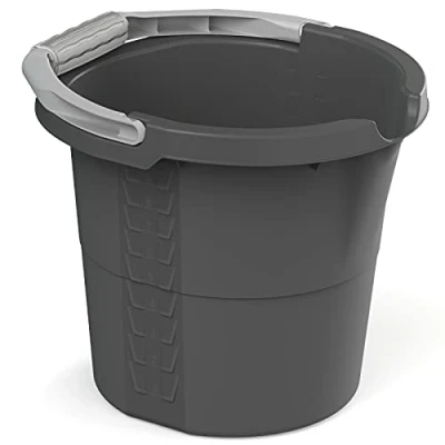 Afbeelding van Rotho Daily Kunststof emmer (gerecycled PP) antraciet 10 liter (32 x 29 27,5 cm)