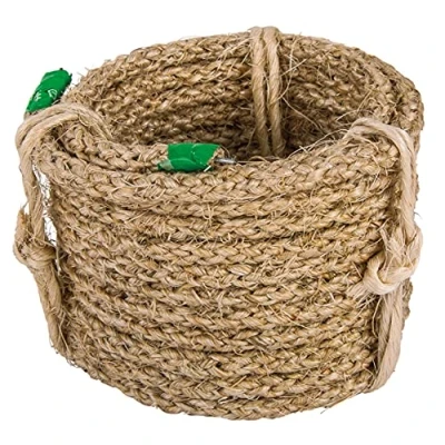 Afbeelding van Rayher Henneptouw, natuur, 1 spoel, 5 m, Ø 8 mm, 12 strengen, ongepolijste vezels, knutselen, decoratie, doe het zelf, 4102600