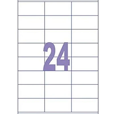 Afbeelding van Kangaro etiket inkjet/laser/kopieer 70x36mm 25 vel 24 stickers per K 7036