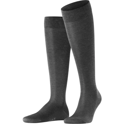 Afbeelding van FALKE Tiago business &amp; casual organisch katoen kniekousen heren blauw Maat 39 40