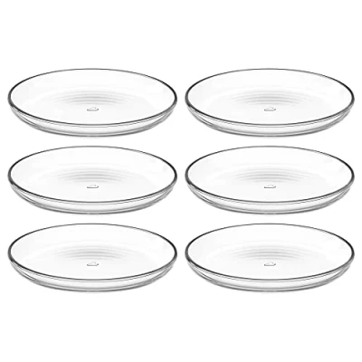 Afbeelding van Leonardo 066330 Cucina borden 18 cm, glas, transparant, x 2,1 6 stuks