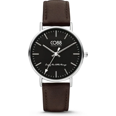 Afbeelding van CO88 Collection Horloges 8CW 10006 Horloge met Leren Band Ø36 mm Bruin / Zilverkleurig