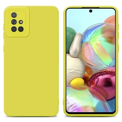 Afbeelding van Cadorabo Hoesje geschikt voor Samsung Galaxy A71 4G in Fluid GEEL Beschermhoes gemaakt van flexibel TPU silicone Cover Case