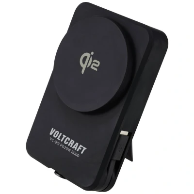 Afbeelding van VOLTCRAFT VC Qi2 PD20W 8000 Powerbank mAh Fast Charge LiPo Zwart Statusweergave