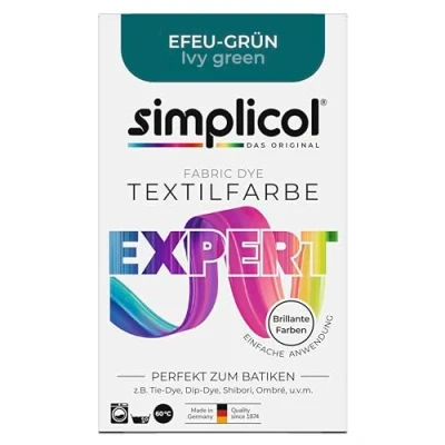 Image de simplicol Expert Teinture textile vert lierre Parfait pour le batik et les projets de bricolage créatifs Facile à utiliser Poudre couleur 150 g