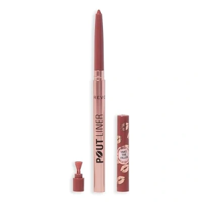 Afbeelding van Revolution Beauty, Pout Bomb Plumping Lip Liner, Langhoudende Liner met Hyaluronzuur, Diep en Fris Nude