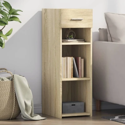 Afbeelding van Dressoir 30x42,5x93 cm bewerkt hout sonoma eikenkleurig