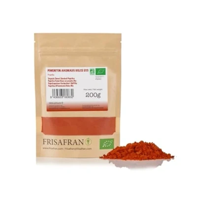 Afbeelding van FRISAFRAN zachte gerookte paprika 200 g biologisch paprikapoeder gemalen ducros geen additieven