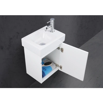 Afbeelding van Geberit iCon fontein kraangat rechts wit (38 x 28 cm) 1 kraangat,