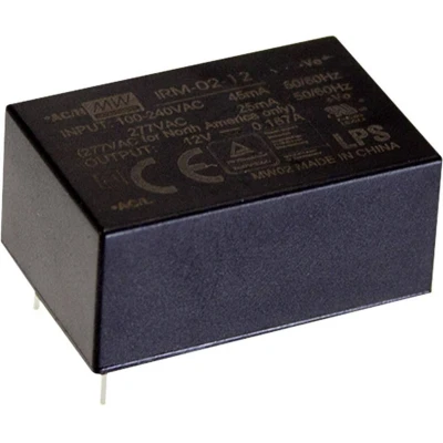 Afbeelding van Mean Well IRM 02 5S AC/DC printnetvoeding 5 V/DC 400 mA 2 W