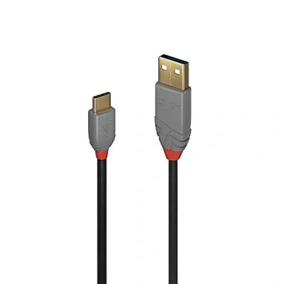 Image de Lindy Anthra Line Câble USB 24 pin C (M) pour type A 2.0 2 m rond noir