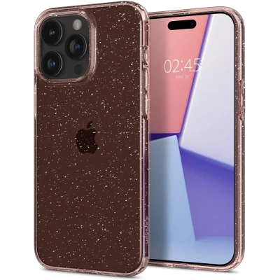 Afbeelding van Spigen Liquid Crystal Glitter hoesje voor iPhone 15 Pro Max Transparant