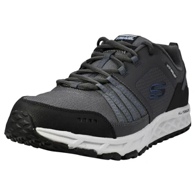 Image de Skechers Escape Plan Homme Baskets Bas, Charcoal Blue Ccbl, 45 EU