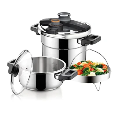 Afbeelding van Tescoma TE702768 Snelkookpan 4 en 6 liter RVS Ulitma Duo