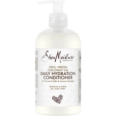 Afbeelding van SheaMoisture Rehydrate &amp; Soften Daily Hydration Conditioner 100% Virgin Coconut Oil verrijkt met sheaboter, Senegalese acacia, kokosmelk en kokosolie 384 ml