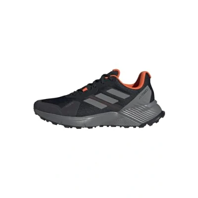 Afbeelding van adidas Terrex Soulstride Trailschoenen voor heren, Core Noir Grijs Oven Semi Impact Oranje