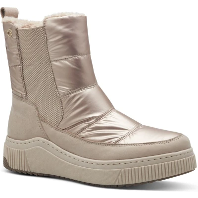Afbeelding van Tamaris Comfort Snowboots, Dames, Maat: 41, Beige Leer en textiel