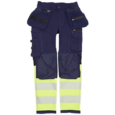 Afbeelding van Blaklader High Vis 4 weg stretch werkbroek 1993 1642 Marine/High Geel C50