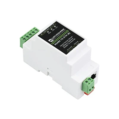 Afbeelding van RS485 Ethernet naar RJ45 converter Industriële seriële TCP/IP server module Ondersteunt Modbus, MQTT/JSON Modbus en multicommunicatiemodi, railhouder